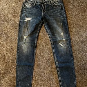 Women’s silver jeans